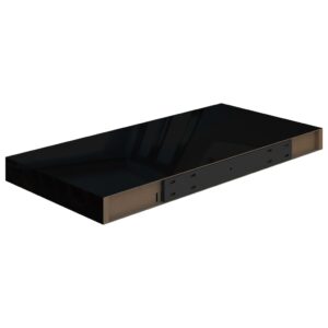 vidaXL Svävande vägghyllor 2 st svart högglans 50x23x3,8 cm MDF - Bild 7