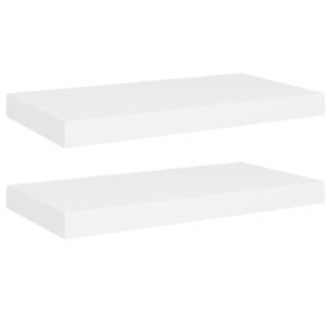 vidaXL Svävande vägghyllor 2 st vit 50x23x3,8 cm MDF - Bild 2