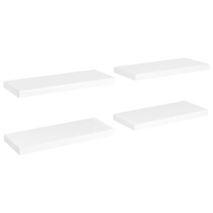 vidaXL Svävande vägghyllor 4 st vit 60x23,5x3,8 cm MDF - Bild 2