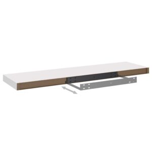 vidaXL Svävande vägghyllor 2 st vit 90x23,5x3,8 cm MDF - Bild 7