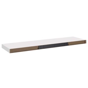 vidaXL Svävande vägghyllor 2 st vit 90x23,5x3,8 cm MDF - Bild 8