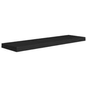 vidaXL Svävande vägghyllor 2 st svart 90x23,5x3,8 cm MDF - Bild 4