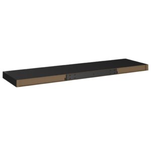 vidaXL Svävande vägghyllor 2 st svart 90x23,5x3,8 cm MDF - Bild 8