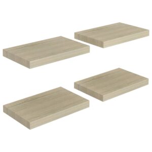 vidaXL Svävande vägghyllor 4 st ek 40x23x3,8 cm MDF - Bild 2