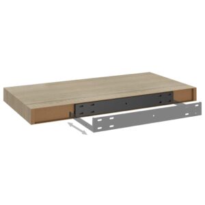 vidaXL Svävande vägghyllor 2 st ek 50x23x3,8 cm MDF - Bild 8