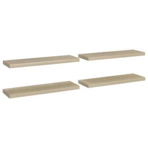 vidaXL Svävande vägghyllor 4 st ek 80x23,5x3,8 cm MDF - Bild 2