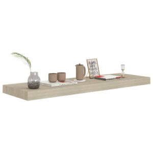 vidaXL Svävande vägghyllor 4 st ek 80x23,5x3,8 cm MDF - Bild 3