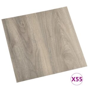 vidaXL Självhäftande golvplankor 55 st PVC 5,11 m² taupe - Bild 2