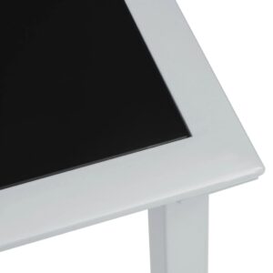 vidaXL Solsängar 2 st med bord aluminium svart - Bild 11