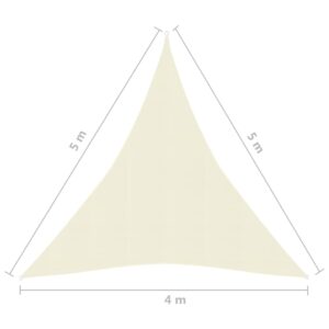 vidaXL Solsegel 160 g/m² gräddvit 4x5x5 m HDPE - Bild 6