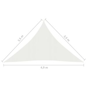 vidaXL Solsegel 160 g/m² vit 3,5x3,5x4,9 m HDPE - Bild 6