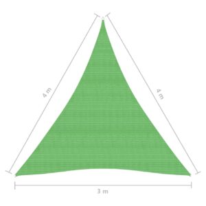 vidaXL Solsegel 160 g/m² ljusgrön 3x4x4 m HDPE - Bild 6