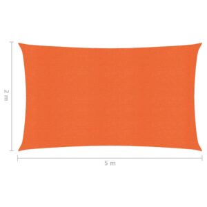 vidaXL Solsegel 160 g/m² orange 2x5 m HDPE - Bild 6