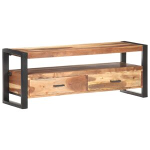 vidaXL Tv-bänk 120x35x45 cm massivt trä med honungsfinish - Bild 11