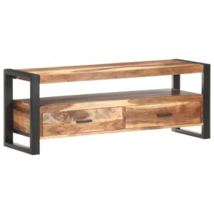 vidaXL Tv-bänk 120x35x45 cm massivt trä med honungsfinish - Bild 9