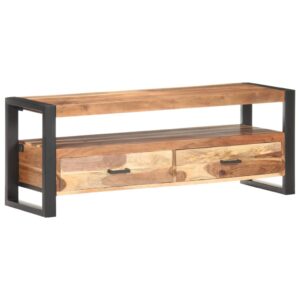 vidaXL Tv-bänk 120x35x45 cm massivt trä med honungsfinish - Bild 10