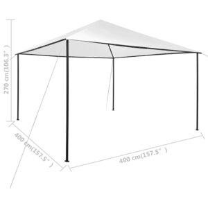 vidaXL Paviljong 4x4x3 m vit 180 g/m² - Bild 8