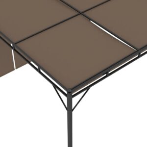 vidaXL Trädgårdspaviljong med draperier 3x3x2,25 m taupe - Bild 8