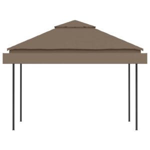 vidaXL Paviljong med förlängda tak 3x3x2,75 m taupe 180 g/m² - Bild 5