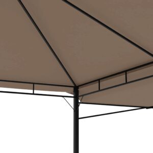 vidaXL Paviljong med förlängda tak 3x3x2,75 m taupe 180 g/m² - Bild 7