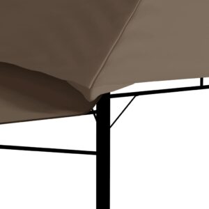 vidaXL Paviljong med förlängda tak 3x3x2,75 m taupe 180 g/m² - Bild 8