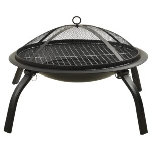 vidaXL 2-i-1 Eldstad med grill och eldgaffel 56x56x49 cm stål - Bild 5