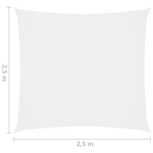 vidaXL Solsegel oxfordtyg fyrkantigt 2,5x2,5 m vit - Bild 6