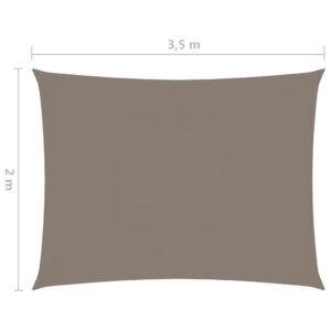 vidaXL Solsegel oxfordtyg rektangulärt 2x3,5 m taupe - Bild 6