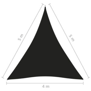 vidaXL Solsegel oxfordtyg trekantigt 4x5x5 m svart - Bild 6