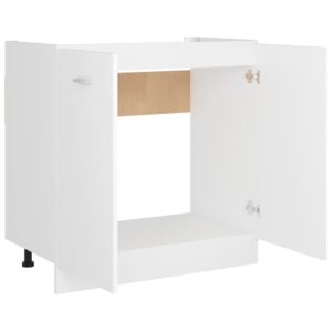 vidaXL Underskåp för diskho vit 80x46x81,5 cm konstruerat trä - Bild 5