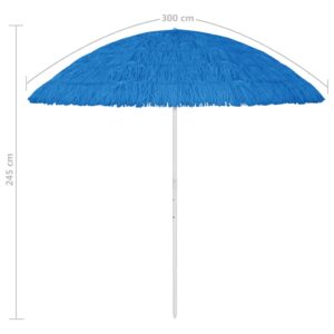 vidaXL Strandparasoll Hawaii blå 300 cm - Bild 8