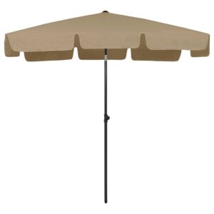 vidaXL Strandparasoll taupe 200x125 cm - Bild 4