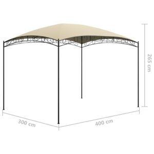 vidaXL Paviljong 3x4x2,65 m gräddvit 180 g/m² - Bild 5