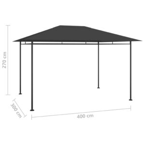 vidaXL Paviljong 384x281x270 cm antracit 180 g/m² - Bild 5