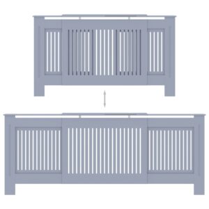 vidaXL Elementskydd MDF grå 205 cm - Bild 5