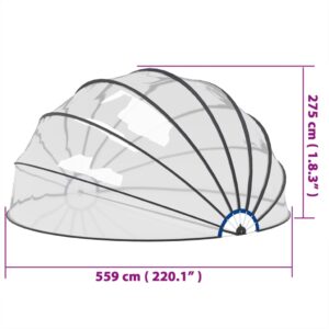 vidaXL Poolkupol 559x275 cm - Bild 9