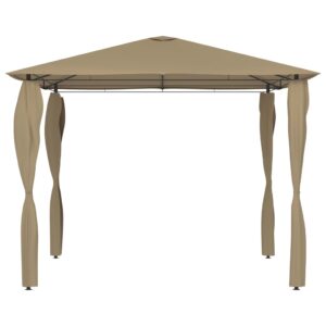 vidaXL Paviljong med stolpar 3x3x2,6 m taupe 160 g/m² - Bild 3