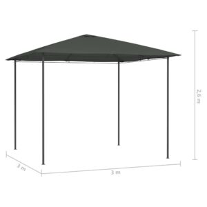 vidaXL Paviljong 3x3x2,6 m antracit 160 g/m² - Bild 4