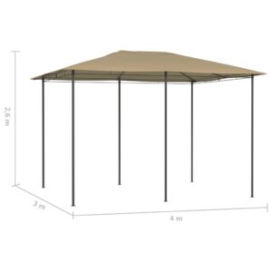 vidaXL Paviljong 3x4x2,6 m taupe 160 g/m² - Bild 4