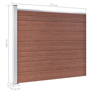 vidaXL Staketpanel WPC 175x146 cm brun - Bild 9