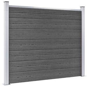 vidaXL Staketpanel WPC 180x146 cm svart - Bild 2