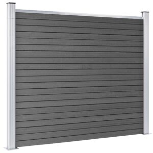 vidaXL Staketpanel WPC 180x146 cm svart - Bild 3