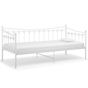 vidaXL Sängram bäddsoffa vit metall 90x200 cm - Bild 2