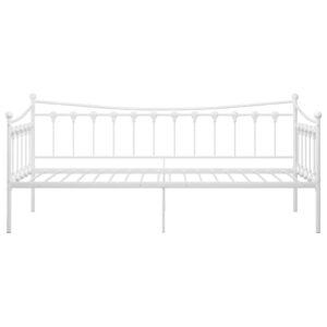 vidaXL Sängram bäddsoffa vit metall 90x200 cm - Bild 6