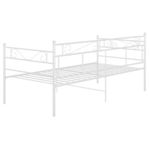 vidaXL Sängram bäddsoffa vit metall 90x200 cm - Bild 6