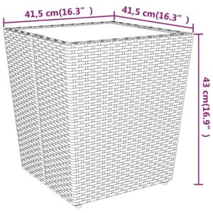 vidaXL Caféset 5 delar konstrotting och härdat glas beige - Bild 12