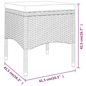 vidaXL Caféset 5 delar konstrotting och härdat glas brun - Bild 11