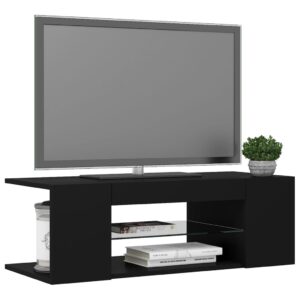 vidaXL TV-bänk med LED-belysning svart 90x39x30 cm - Bild 6