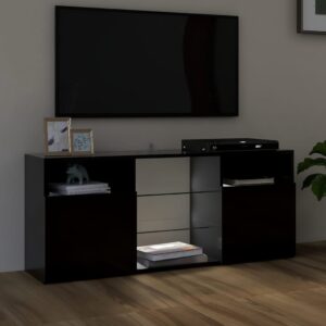 vidaXL TV-bänk med LED-belysning svart 120x30x50 cm - Bild 5