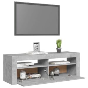 vidaXL TV-bänk med LED-belysning betonggrå 120x35x40 cm - Bild 6